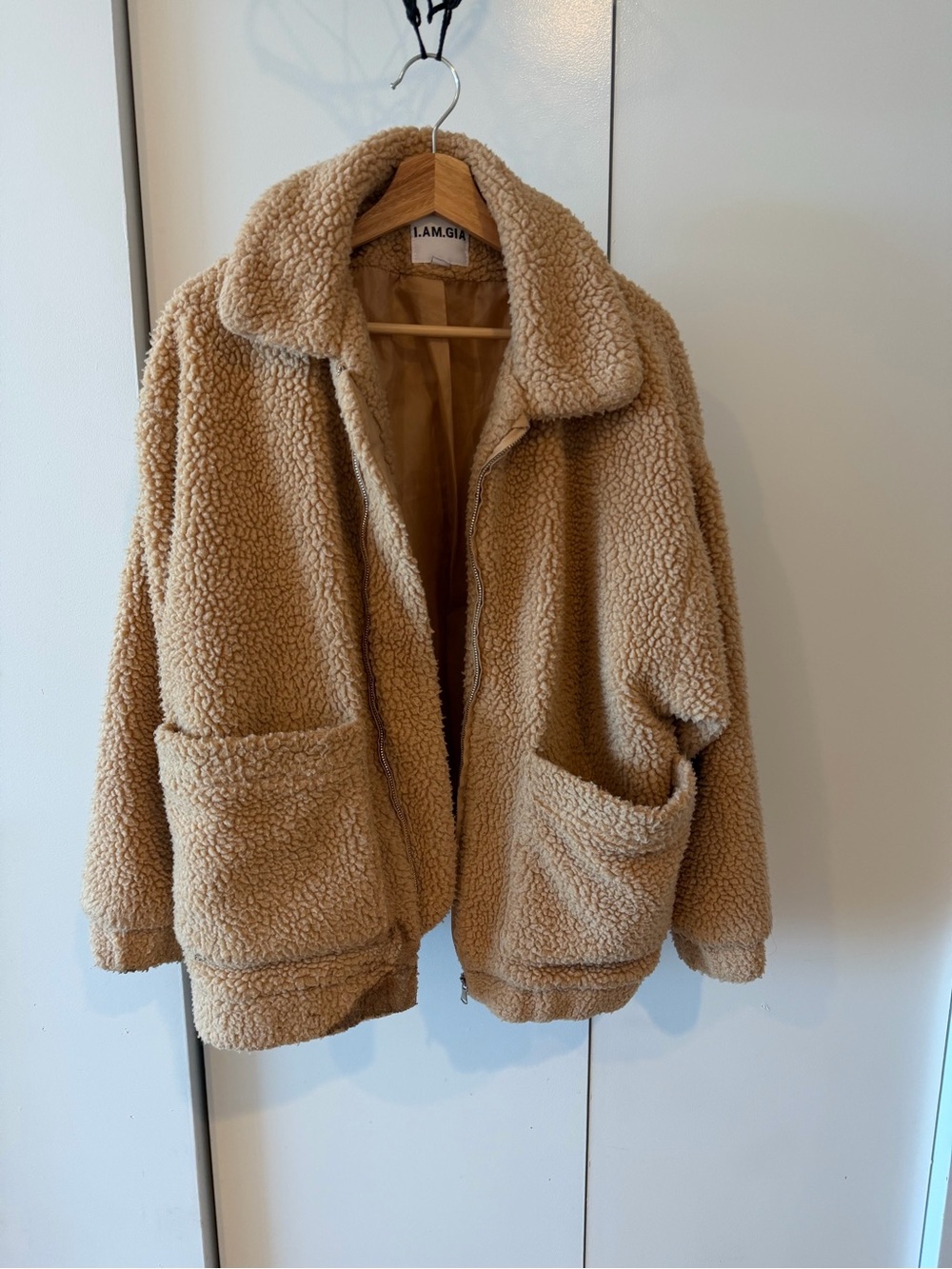 I.AM.GIA pixie coat - XS - Tan Teddy Jacket with Front Pockets